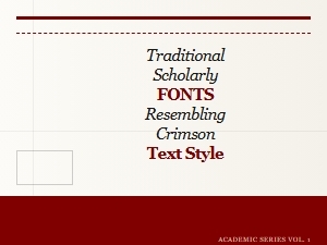 Crafting Traditional Scholarly Fonts for Academic Documents